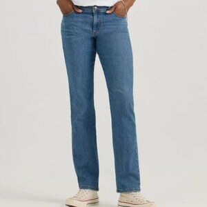 Women's Size 16L  Lee Relaxed Fit Straight Leg Denim Blue Jeans, 33" Inseam, NWT